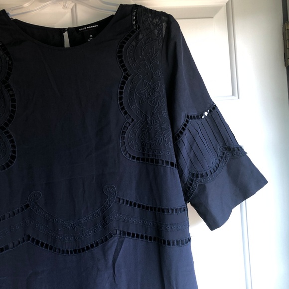 Club Monaco Dresses & Skirts - Stunning Navy Blue Eyelet Lace Dress Size 12